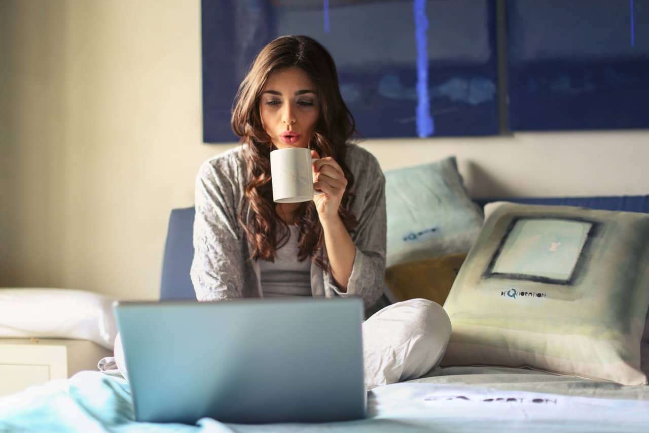 person using a laptop